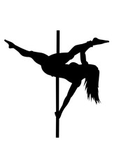 Acrobatic athletic pole dancer 