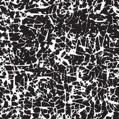 Creative seamless pattern with blurred tangled lines and fuzzy scribbles in grunge style. Black and white abstract vector background, graphic print for textiles, clothes, wallpaper or wrapping paper