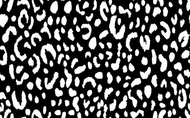 Abstract modern leopard seamless pattern. Animals trendy background. Black and white decorative vector stock illustration for print, card, postcard, fabric, textile. Modern ornament of stylized skin