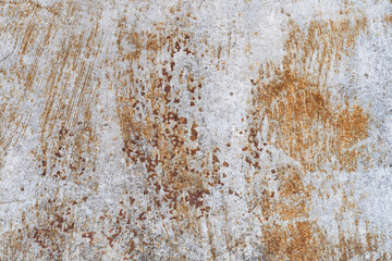 Background texture of an old metal surface with rust close-up.