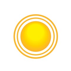 Sun icon on a white background.