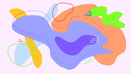 ABSTRACT COLORFUL MEMPHIS STYLE DESIGN BACKGROUND VECTOR. COVER DESIGN 