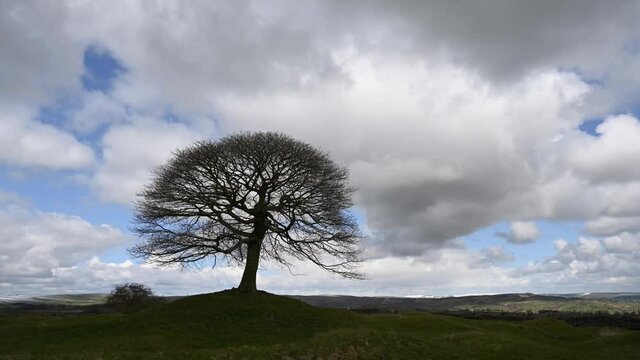Timelapse of scurrying clouds at Grindon Moor, Peak District, Staffordshire.