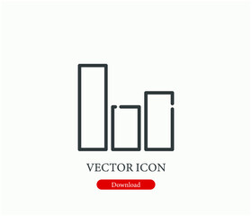 Diagram vector icon.  Editable stroke. Linear style sign for use on web design and mobile apps, logo. Symbol illustration. Pixel vector graphics - Vector