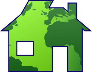 El planeta Tierra es nuestro hogar, nuestra casa. Mantén nuestro planeta verde. © Gabrieuskal