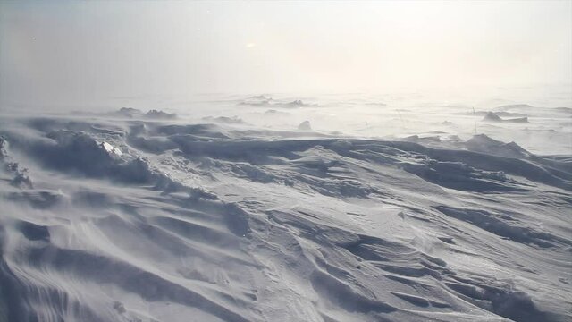 Arctic Storm, Arctic Blizzard, Snow Drift, High Wind, white storm. Arctic Blizzard. Arctic storm. Polar winter. Snow Storm. Hard Winter. Blowing Wind. Powder Snow Particles. Extreme Temperature
