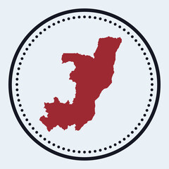 Congo round stamp. Round logo with country map and title. Stylish minimal Congo badge with map. Vector illustration.