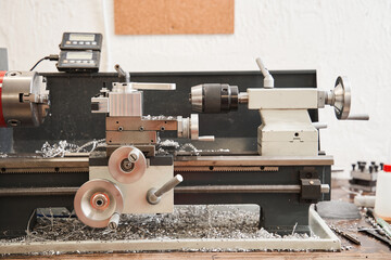 Tools for the developing prothesis hands standing at the table