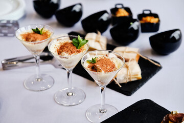 canape with salmon and caviar