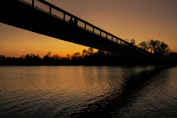 Fototapeta premium bridge at sunset