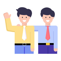 Fototapeta premium Office Discussion Flat Icons collection