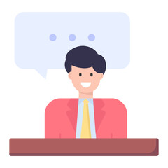 
Avatars with chat bubble, personal communication icon

