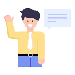 
Office Discussion Flat Icons collection

