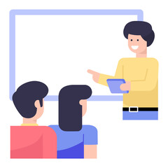 
Office Discussion Flat Icons collection

