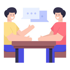 
Office Discussion Flat Icons collection

