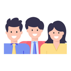 Obraz premium Office Discussion Flat Icons collection