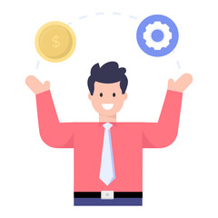 
Fund manager flat vector design, easy to use and editable 

