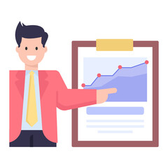 
Employees with upward arrow depicting team growth icon

