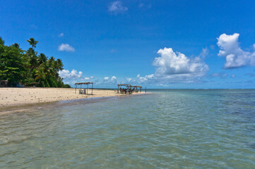 Morro de Sao Paulo, Boipeba Tropical beach view, Bahia, Brazil, South America