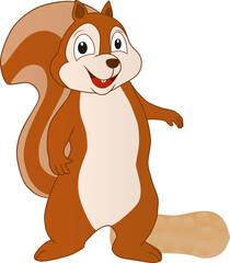 Cartoon a friendly squirrel