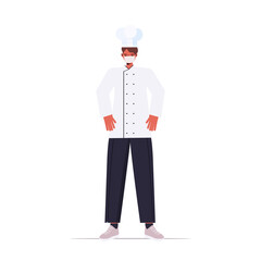 chef in uniform wearing mask to prevent coronavirus pandemic labor day celebration concept