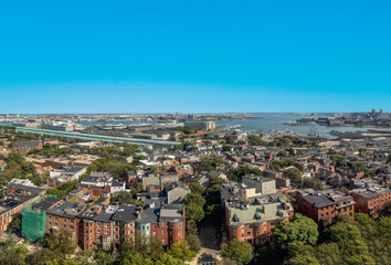 Fototapeta na wymiar view from Bunker Hill Monument - Boston, USA