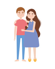 happy couple pregnant