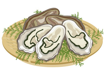 ザル盛りの牡蠣（5個）