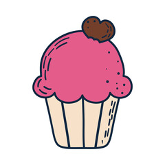 pink cupcake icon