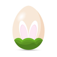 Isolated colorful decorated easter egg. Easter season. Spring time - Vector