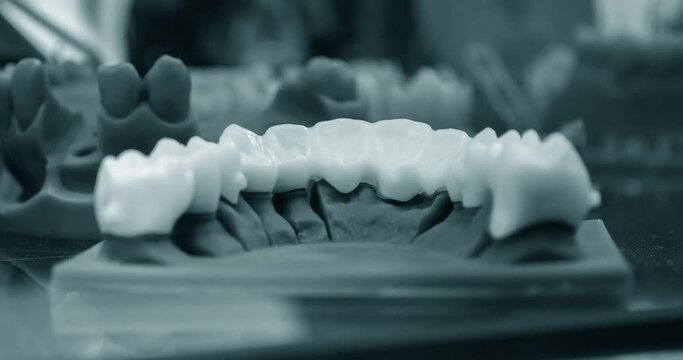 The lower jaw man, created on a 3d printer from a photopolymer