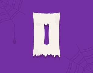 0 vector number horror zombie, fairy ghost font