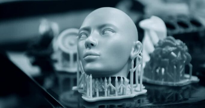 Objects photopolymer printed on stereolithography 3D printer,