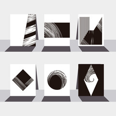 Black white banners