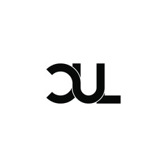 cul letter original monogram logo design