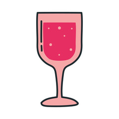 pink champagne glass