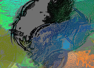 abstract colorful mural painting on background bg wallpaper art