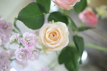 bouquet of pink roses