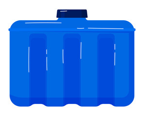 Empty container, use canister isolated on white, gasoline tank, storage equipment, design, flat style vector illustration.