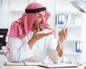 Arab businessman working in the office