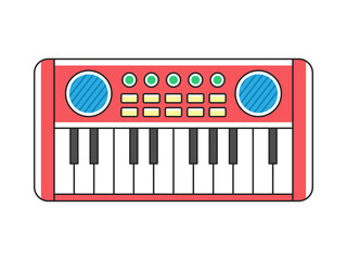 子ども用のピアノ玩具のイラスト