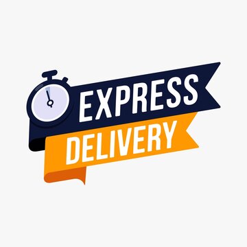 Express delivery label sign for banner promotion vector illustration