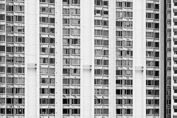 Obraz premium Exterior of high rise residential building in Hong Kong city