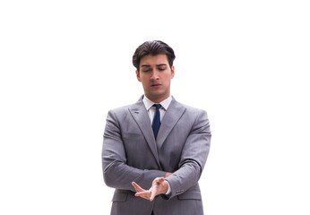Businessman isolated on the white background