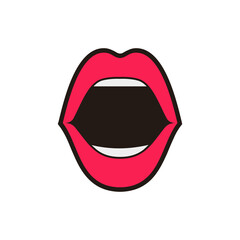 mouth abstract letter O logo icon