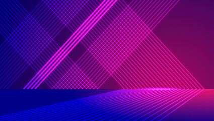 Neon line construction extension space technology sense spatial sense vector background