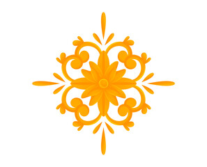 Set vintage gold frames, elegant picture decoration, luxurious, ornate look, cartoon style vector illustration, isolated on white.