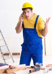 Floor repairman disappointed with his work