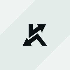 Letter K logo in a modern style for Business