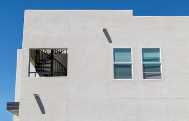 Contemporary building in downtown Albuquerque, New Mexico, architectural details